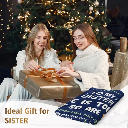 Miniatura 7 de Niyewsor Regalos para hermanas en Navidad, manta de regalo de cumpleaños para hermanas, regalo para hermanas mayores/menores/gemelas en el día