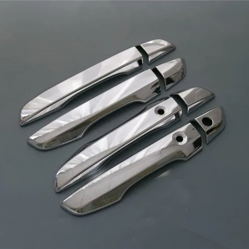 Miniatura 9 de Cubierta de manija de puerta para Honda Civic 2016 2017 2018 2019 2020 (fibra de carbono sin agujeros para llave sin contacto)