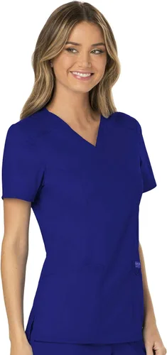 Miniatura 7 de Workwear Revolution WW610 - Ropa quirúrgica con estilo cruzado falso para mujer, elástica, suave y de fácil cuidado