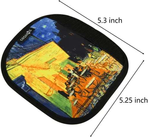 Miniatura 3 de CM Paquete de 5 manijas de neopreno para equipaje de neopreno, identificadores de equipaje para bolsa de viaje, equipaje o maleta