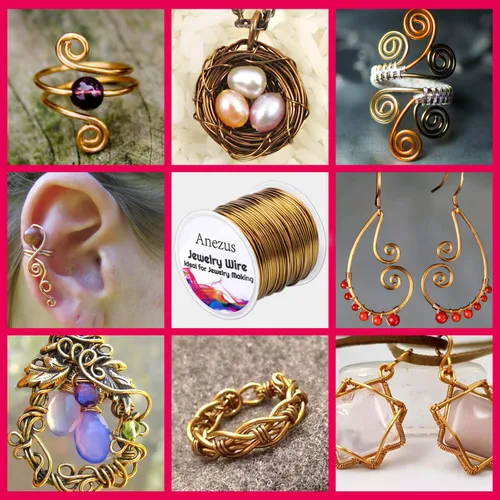 Miniatura 6 de Anezus anezus - Alambre de joyería de calibre 18 para hacer joyas, alambre de cobre resistente al deslustre, para suministros de fabricación