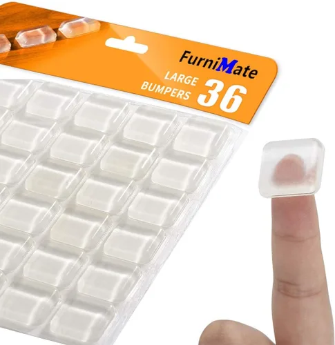 Pies de goma para tabla de cortar, patas antideslizantes para tabla de cortar, 36 unidades de 4/5 pulgadas, parachoques de goma transparente