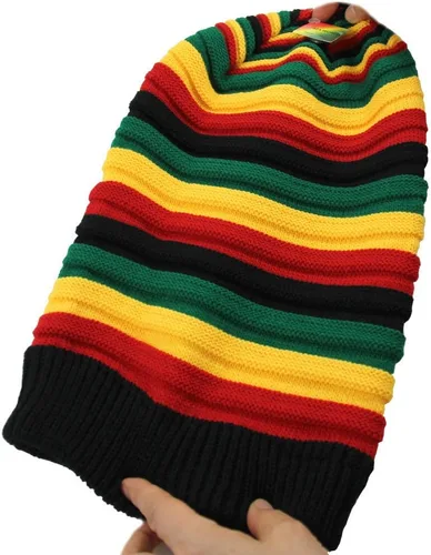 Miniatura 5 de RW Gorro clásico Rasta Slinky para hombre, negro/rasta, talla única, Negro/Rasta