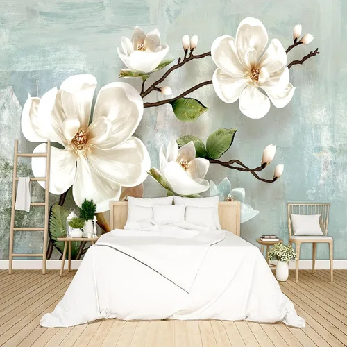 Miniatura 27 de Papel tapiz floral de peonía gris para despegar y pegar para dormitorio, sala de estar, 58 x 86 pulgadas