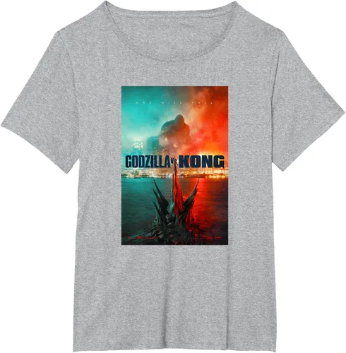 Miniatura 42 de Godzilla vs Kong - Camiseta oficial con póster, Negro