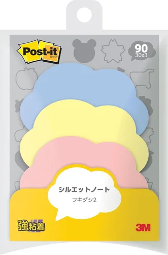 Miniatura 13 de Post-it SSS-YA2 Notas adhesivas fuertes, diseño de silueta, hortensia 2.7 x 2.7 pulgadas (2.717 x 2.717 in), 30 hojas x 3 almohadillas