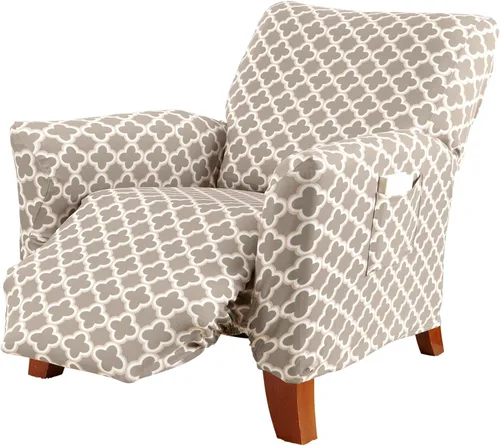 Miniatura 13 de Great Bay Home Funda elástica de felpa de terciopelo para silla con brazo, protector de muebles de silla de terciopelo, suave, antideslizante, alta