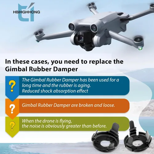 Miniatura 3 de Repuesto para DJI Mini 3 Gimbal de absorción de impactos de goma para DJI Mini 3 Pro Damper Gimbal Cámara Amortiguador Drones Accesorios Piezas