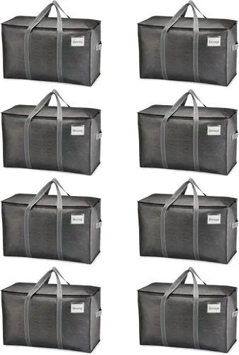 Miniatura 20 de VENO - Paquete de mudanzas, cajas de almacenamiento para embalaje universitario con tapas alternativas, para dormitorio, extragrande, asas
