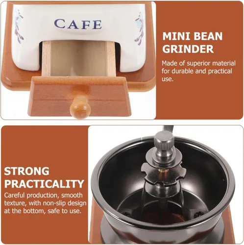 Miniatura 9 de KICHOUSE Elegante máquina de café manual molinillo de cerámica molinillo de grano de café Mini molinillo de pimienta que ahorra espacio para cocina