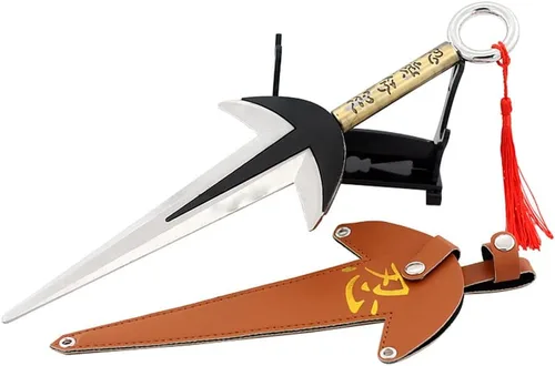 QIDUDZ Namikaze Minato Kunai Yondaime, modelo de arma de 11.81 pulgadas, figura de acción de juguete de espada de metal ninja para regalo de niños