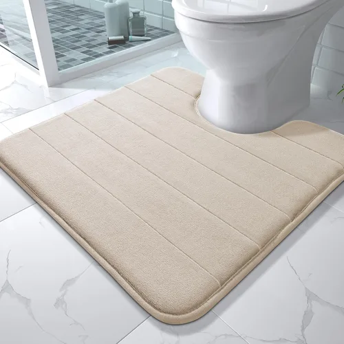 Miniatura 67 de Yimobra Tapete de baño de espuma viscoelástica, súper suave, absorbente, antideslizante, de secado rápido, lavable a máquina, tapete para bañera