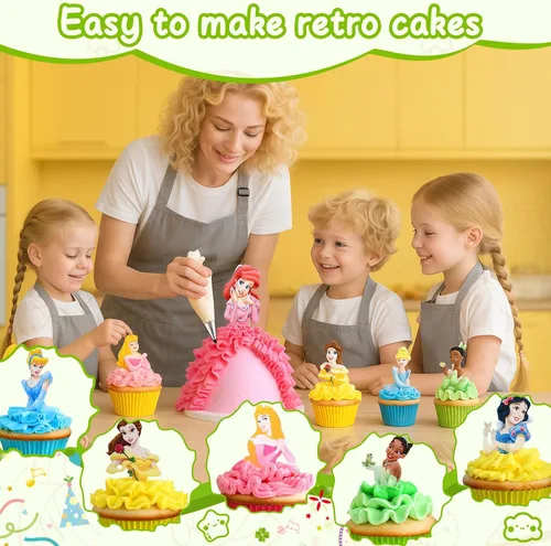 Miniatura 3 de Suuker Juego de 7 boquillas plisadas para tuberías de falda plisada, boquillas rusas de acero inoxidable, juego de tuberías para fondant