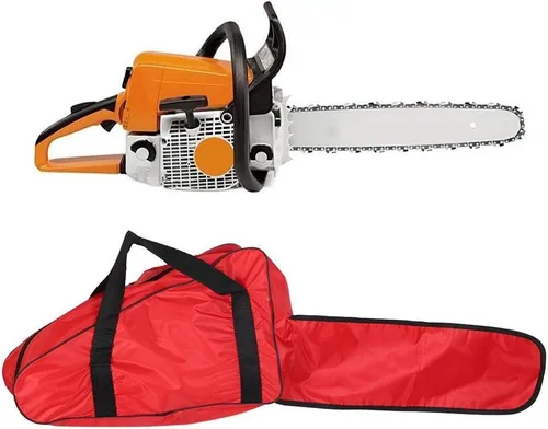 Miniatura 8 de TOPINCN Bolsa de transporte para motosierra, de tela Oxford, portátil, con asa y cremallera larga para motosierras de 12/14/16 pulgadas, color rojo