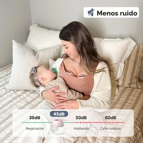 Miniatura 3 de MomMed Extractor de leche usable (Modelo S21) – Extractor de leche eléctrico doble sin manos, diseño a prueba de fugas, 3 modos
