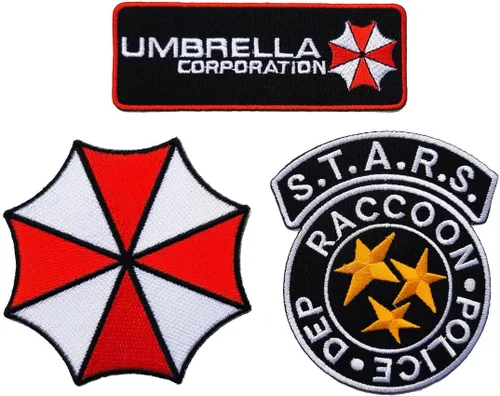 Graphic Dust Umbrella Corp - Parche bordado para planchar con logotipo de Biohazard S.T.A.R.S