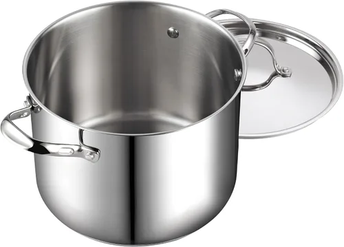 Miniatura 6 de Cooks Standard Olla de acero inoxidable de 6 cuartos con tapa y olla clásica de acero inoxidable de 8 cuartos de galón con tapa, 8 cuartos de galón