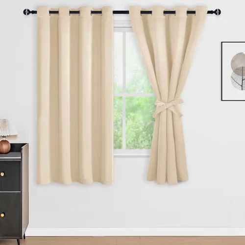 Miniatura 135 de DWCN Cortinas 100% opacas de 84 pulgadas de largo para dormitorio con forro negro, paneles de cortina de ventana de doble capa con aislamiento Azul