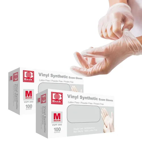 Miniatura 12 de Jointown Basic Medical - Guantes de examen de vinilo transparente, sin látex y sin polvo, VGPF-3004 (caja de 1000), extra grandes