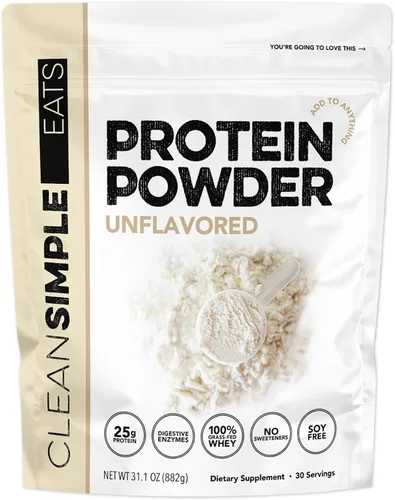 Miniatura 17 de Clean Simple Eats Proteína de suero en polvo de leche, sabor a vainilla simplemente naturalmente endulzada, 100% proteína alimentada con pasto