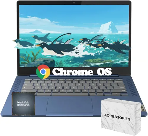 Lenovo IdeaPad Slim 3 Chromebook 14 | Estudiante y empresarial | Full HD | CPU Kompanio 520 (8 núcleos) | Batería de larga duración (hasta 13.5