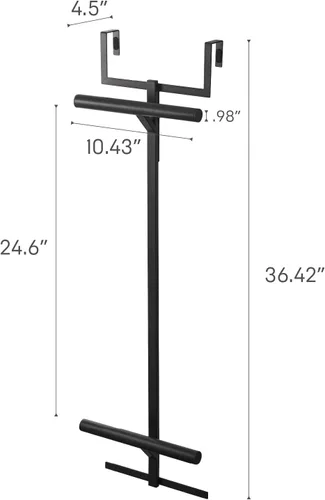 Miniatura 6 de YAMAZAKI Home Tower Colgador de Mochila Sobre la Puerta para Armario o Dormitorio, Estante de Almacenamiento de Metal de Dos Niveles para Mochilas