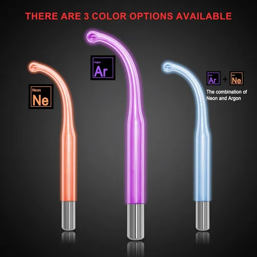 Miniatura 3 de Electrodo Wand Tubo de vidrio Piezas de repuesto de mano para instrumentos de alta frecuencia Elitzia ETJX006AS (punta violeta)