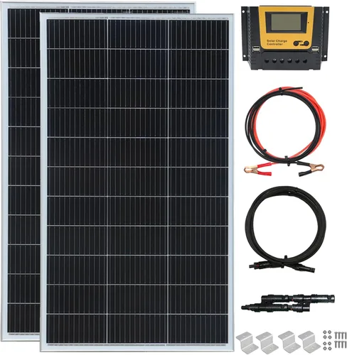 Miniatura 9 de Kit de panel solar de 20 W, 12 voltios, cargador de batería solar con controlador de carga de 10 A para caravana, barco, automóvil, remolque