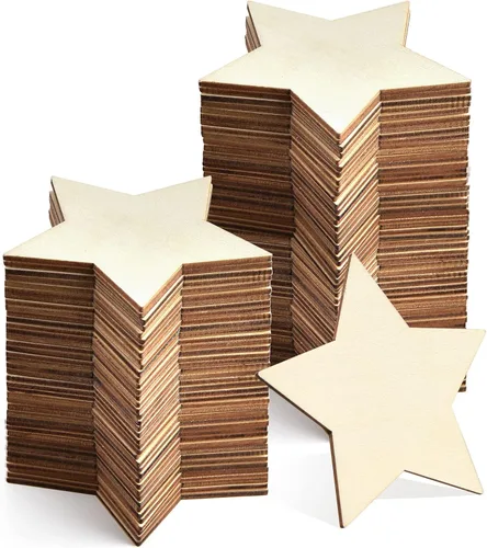 Miniatura 9 de 60 piezas de 5 pulgadas de madera sin terminar cuadradas en blanco de madera natural rebanadas de madera para manualidades, manualidades, decoración