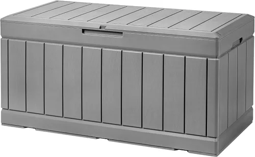 Miniatura 27 de Devoko 29 Gallon Waterproof Outdoor Storage Box Resin Deck Box Lockable and UV Resistant for Patio Furniture, Garden Tools (Black, 29 Gallon)
