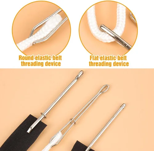Miniatura 5 de Runsgo Juego de herramientas de enhebrador de cuerda, clips de costura, para reemplazo de cordón para sudaderas, pantalones cortos, pantalones