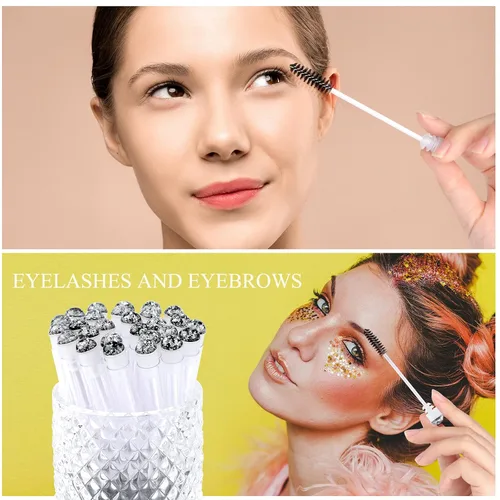 Miniatura 4 de Dming - 20 unidades de cepillo para pestañas, herramienta de maquillaje, suministros para extensiones de pestañas, cepillo de limpieza, rímel