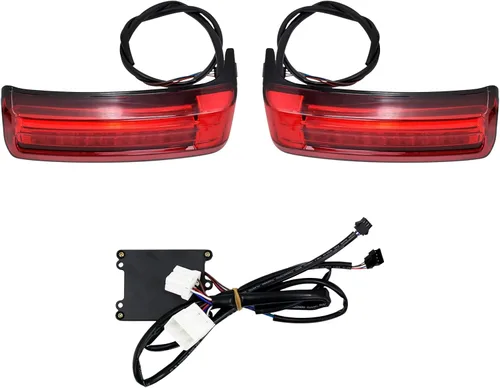 Miniatura 9 de Luz LED para alforja para motocicleta, luz trasera de freno para Harley Touring Street Electra Glide Road Glide King Ultra Limited CVO 1997-2013