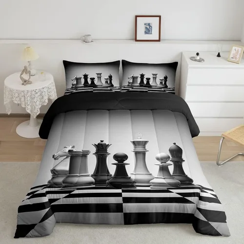 Miniatura 11 de Feelyou Juego de edredón de zorro ártico, juego de ropa de cama para niños y niñas, bonito edredón de animales salvajes, juego de edredón 1 juego