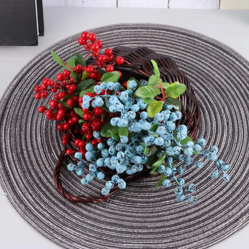 Miniatura 4 de Cesta colgante tejida hecha a mano de mimbre natural Haning cesta de almacenamiento para decoración de pared de boda café