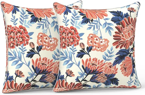 Miniatura 28 de LVTXIII Juego de 2 almohadas lumbares para patio, 12 x 20 pulgadas, resistentes a la decoloración, para exteriores con interiores, cojines lumbares