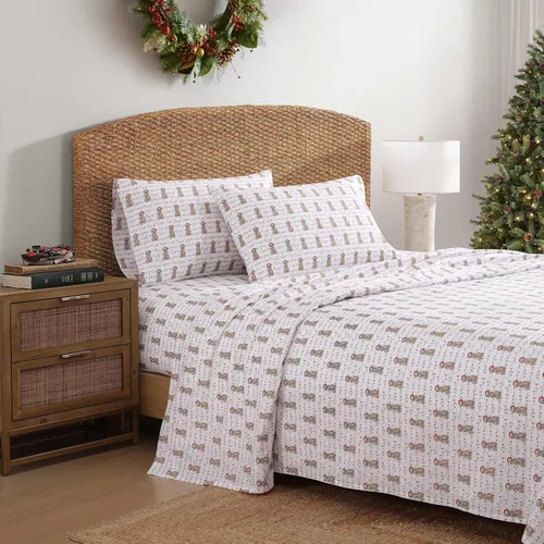 Miniatura 51 de Tommy Bahama - Juego de sábanas tamaño King, ropa de cama de percal 100% algodón con una sensación crujiente y fresca, sábanas con sábana bajera