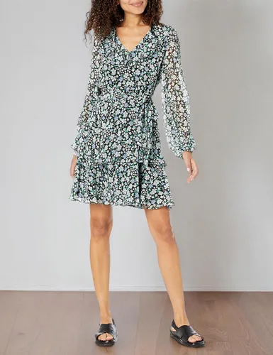 Miniatura 3 de Karl Lagerfeld Paris Women's Floral Tie Ruffle Dress