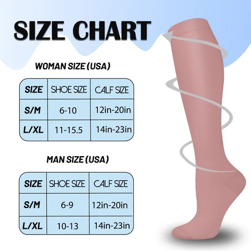Miniatura 6 de CTHH 57 pares de calcetines de compresión para la circulación de mujeres y hombres, el mejor apoyo para correr, atletismo, enfermería, viajes