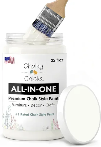 Miniatura 113 de Chalky Chicks - Pintura mate a la tiza, no requiere lijado, 4 onzas líquidas, color gris oscuro (Gun Metal Gray), para muebles, pintura sin Gris