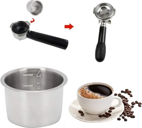 Miniatura 6 de Filtro de café, 4 tazas de 2.008 in de acero inoxidable de una sola pared no presurizada filtro poroso cesta apto para EUPA, para Donlim