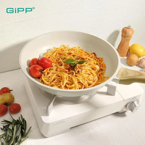 Miniatura 7 de GiPP Juego de sartenes antiadherentes, sartén antiadherente de granito de 8, 9.5 y 11 pulgadas, sartenes no tóxicas para cocinar, sartén para Blanco