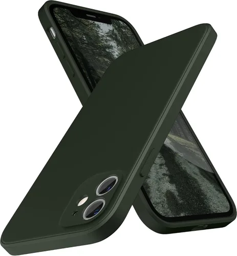 Miniatura 15 de SURPHY Diseño para iPhone 11 con protección de cámara, diseño delgado de borde recto, funda de silicona líquida para iPhone 11 de 6.1 pulgadas, negro