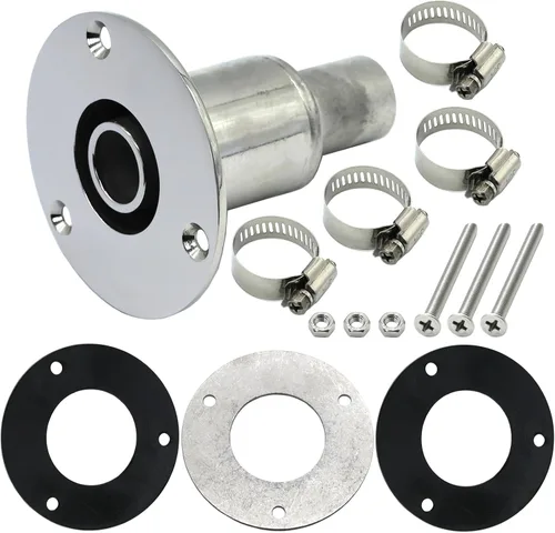 Calentador diésel a través del casco, acero inoxidable 316, montaje para manguera de 0.94 pulgadas (0.945 in), calentador de estacionamiento diésel,