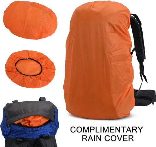 Miniatura 4 de Bseash Mochila impermeable de 60L con marco interno para senderismo, camping, con cubierta para lluvia, mochila grande para viajes al aire libre
