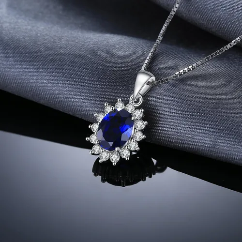 Miniatura 5 de JewelryPalace Princess Diana Kate Middleton Natural Amethyst Citrine Garnet Peridot Topaz Created Ruby Sapphire Simulated Emerald Pendant Necklace