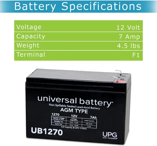 Miniatura 3 de UPG Batería UB1270-12V 7AH SLA