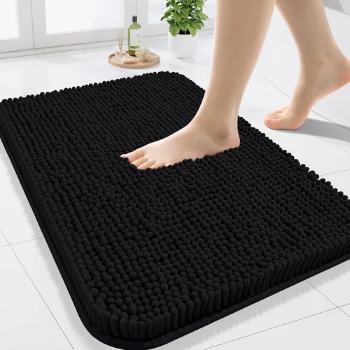 Miniatura 143 de Arotive Alfombras de baño de felpilla extrasuaves y absorbentes, de 24 x 16 pulgadas, lavables a máquina, parte trasera de goma antideslizante