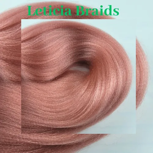 Miniatura 7 de Cabello estirado de fibra Kanekalon para trenzar con cabello humano, color oro rosado, 30 pulgadas