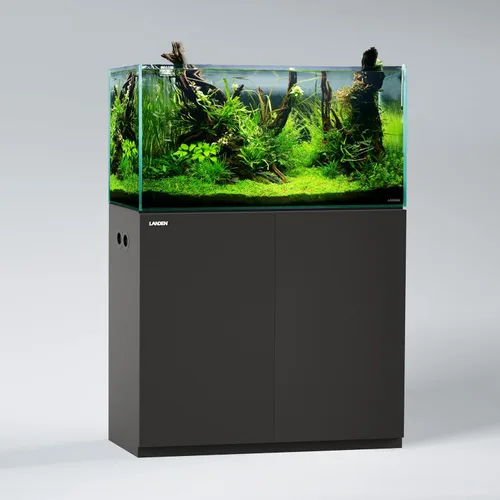 Miniatura 14 de Landen Soporte de madera para acuario y gabinete para tanque de hasta 20 galones, soporte de tanque de agua salada y reptil de peces, alfombrilla